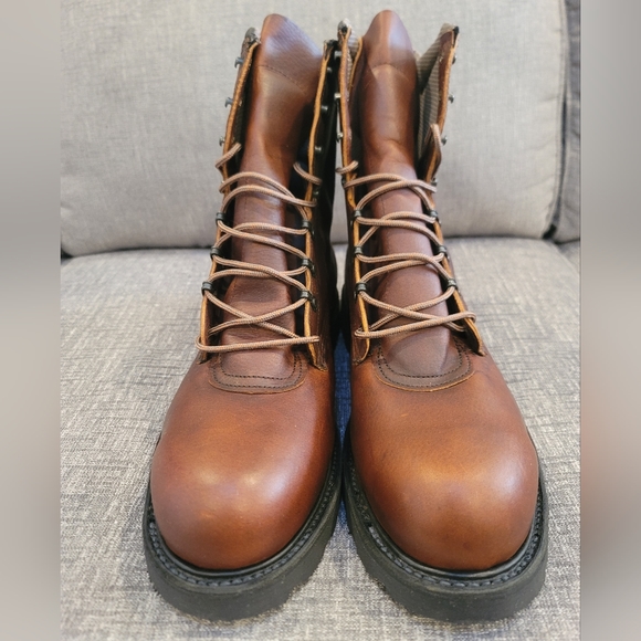 Red Wing Work Boots 2264 Brown Leather Safety Toe Mens Size 15 D - Picture 2 of 11